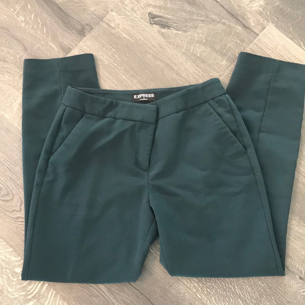 Express Columnist Forest green cropped pants
